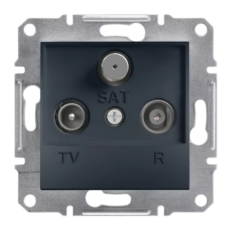 Schneider Electric ASFORA TV/R/SAT aljzat, végzáró, 1 dB, antracit (EPH3500171) Ne maradj le