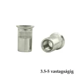 Kedvezmény SZEGECSANYA M4 SÜLLYFEJŰ ACÉL 3.5-5 VASTAGSÁGIG