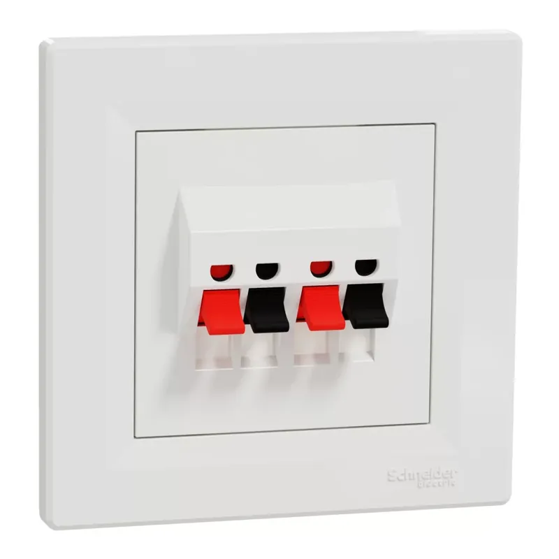 Schneider Electric ASFORA Hangszóró csatlakozó, dupla, fehér (EPH5700121) Kedvezmény
