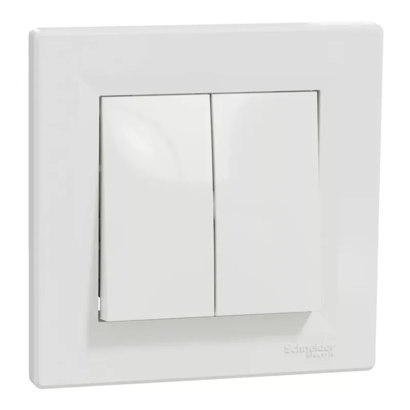 Schneider Electric ASFORA Kettős váltókapcsoló, rugós bekötés, fehér (106+6) (EPH0600121) Alacsony ár