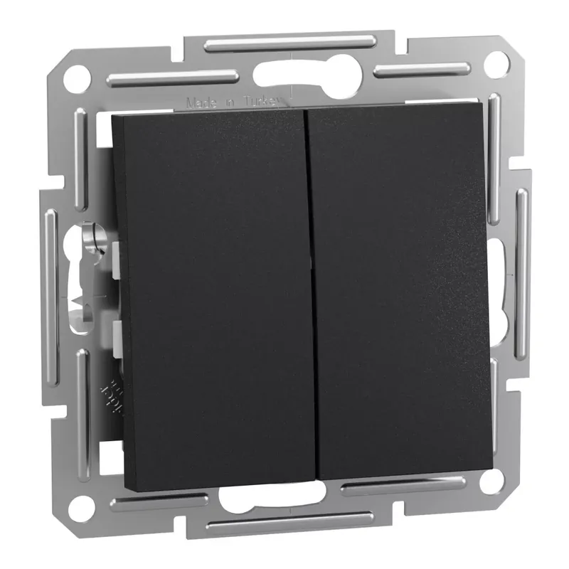 Schneider Electric ASFORA Kettős nyomó, rugós bekötés, antracit (EPH1100171) Végkiárusítás