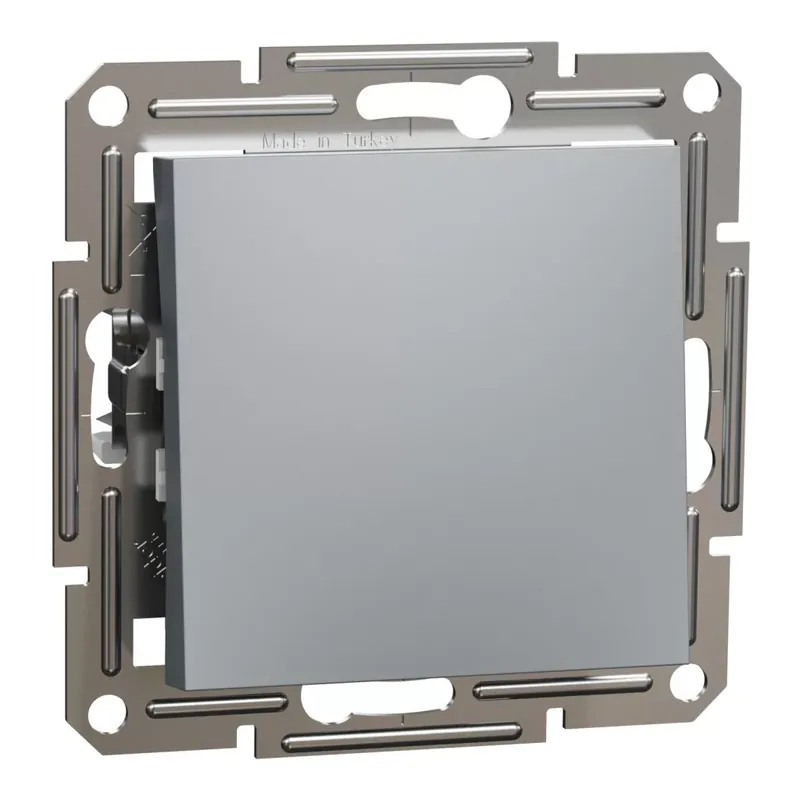 Schneider Electric ASFORA Váltókapcsoló, rugós bekötés, acél (106) (EPH0400162) Kiárusítás