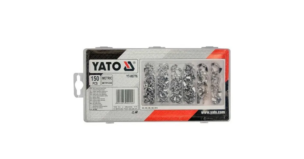 Kedvezményes ár YATO 06776 SZÁRNYAS ANYA KÉSZLET 150DB M4-10-IG