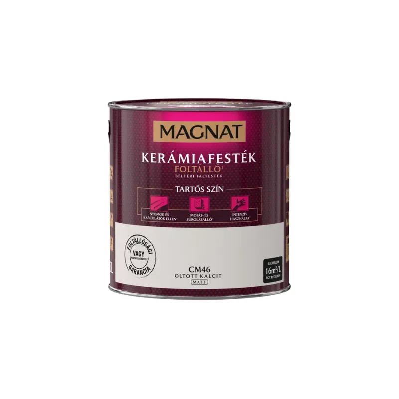 Újdonság Magnat Kerámiafesték oltott karcit 2,5l foltálló beltéri matt CM46