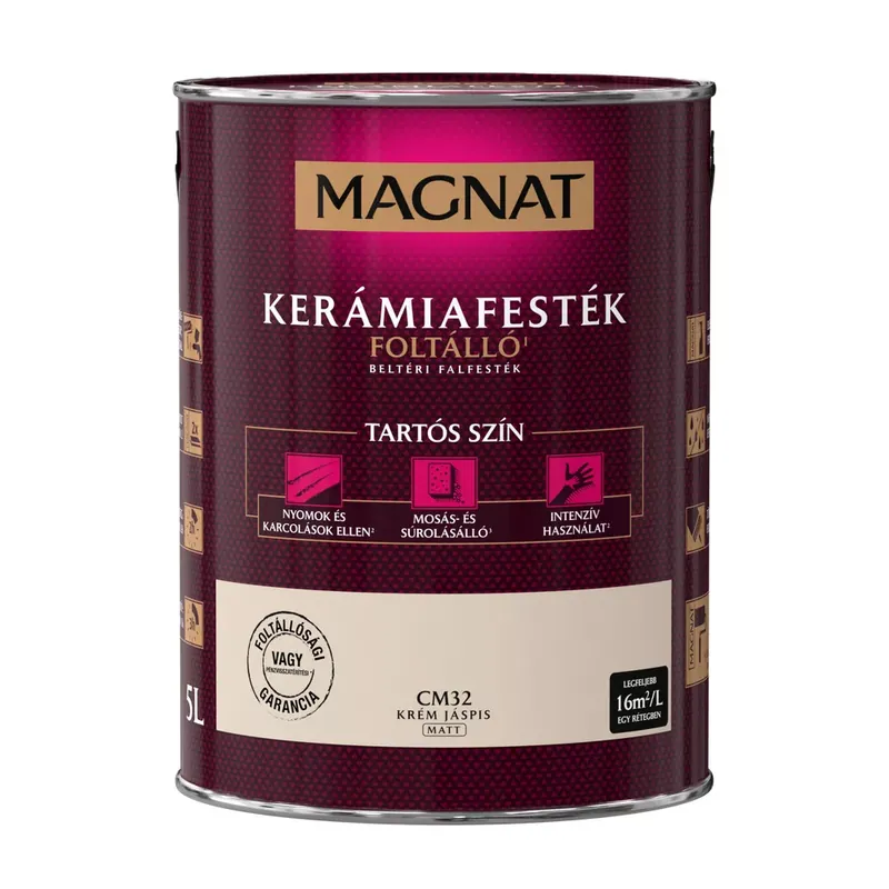 Biztonságos vásárlás Magnat Kerámiafesték krém jáspis 5l foltálló beltéri matt CM32