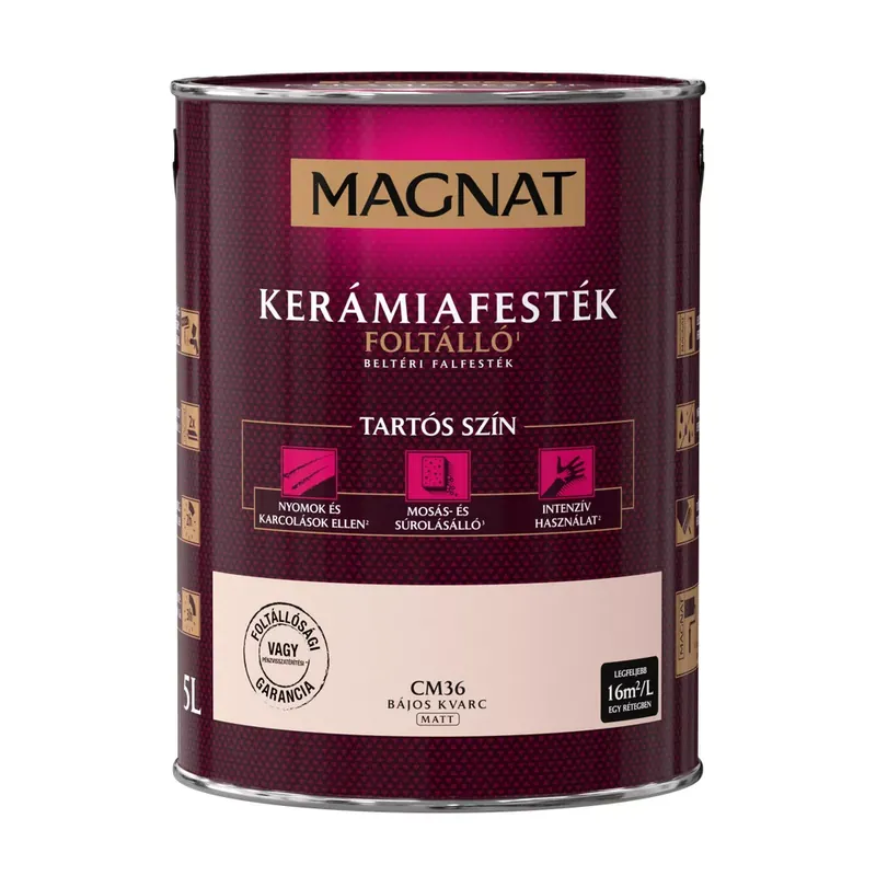 Árengedmény Magnat Kerámiafesték bájos kvarc 5l foltálló beltéri matt CM36