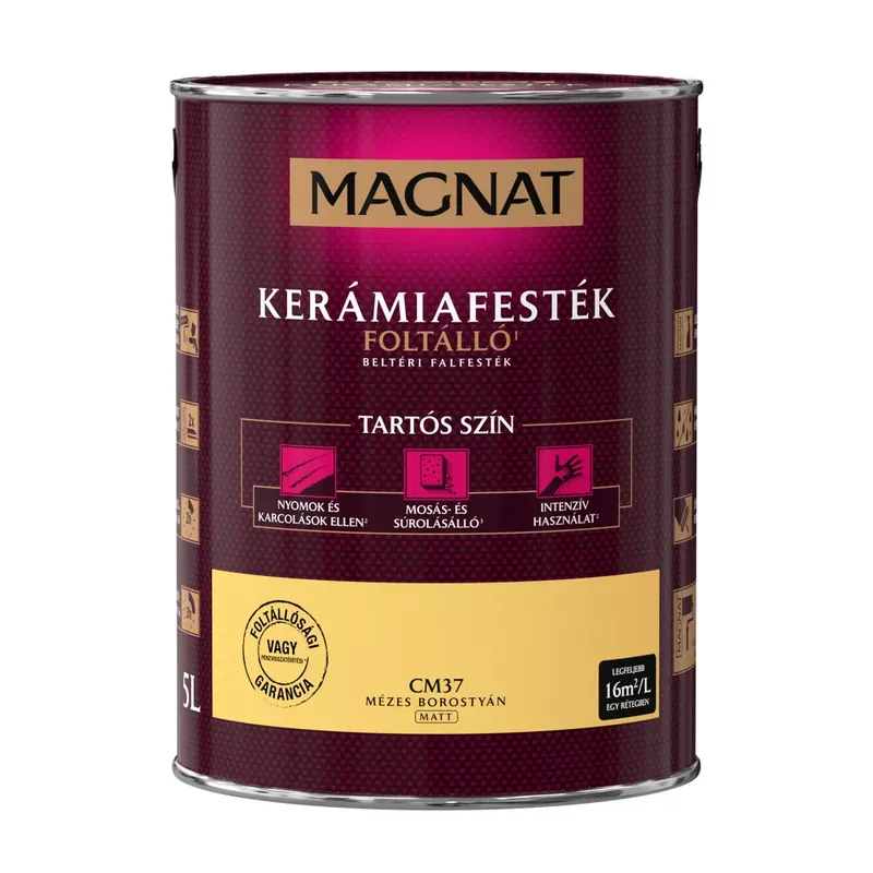 Magnat Kerámiafesték mézes borostyán 5l foltálló beltéri matt CM37 Kihagyhatatlan ajánlat