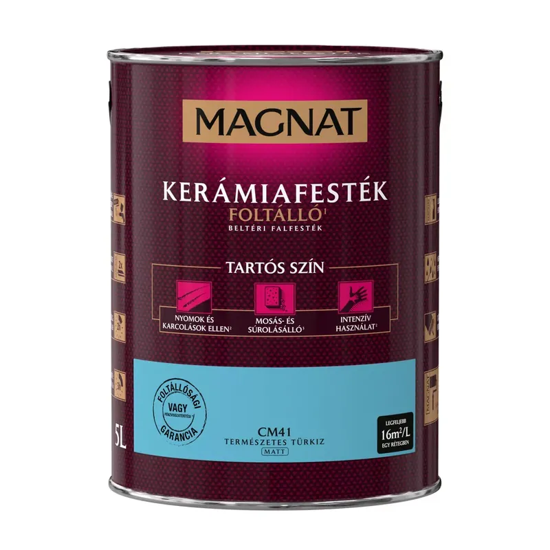 Csak ma Magnat Kerámiafesték természetes türkiz 5l foltálló beltéri matt CM41