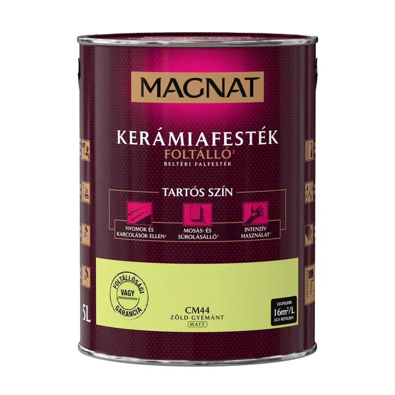 Magnat Kerámiafesték zöld gyémánt 5l foltálló beltéri matt CM44 Gyors szállítás