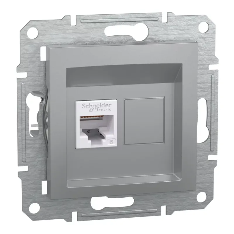 Korlátozott ajánlat Schneider Electric ASFORA 1xRJ45 Cat6 UTP aljzat, alumínium (EPH4700161)