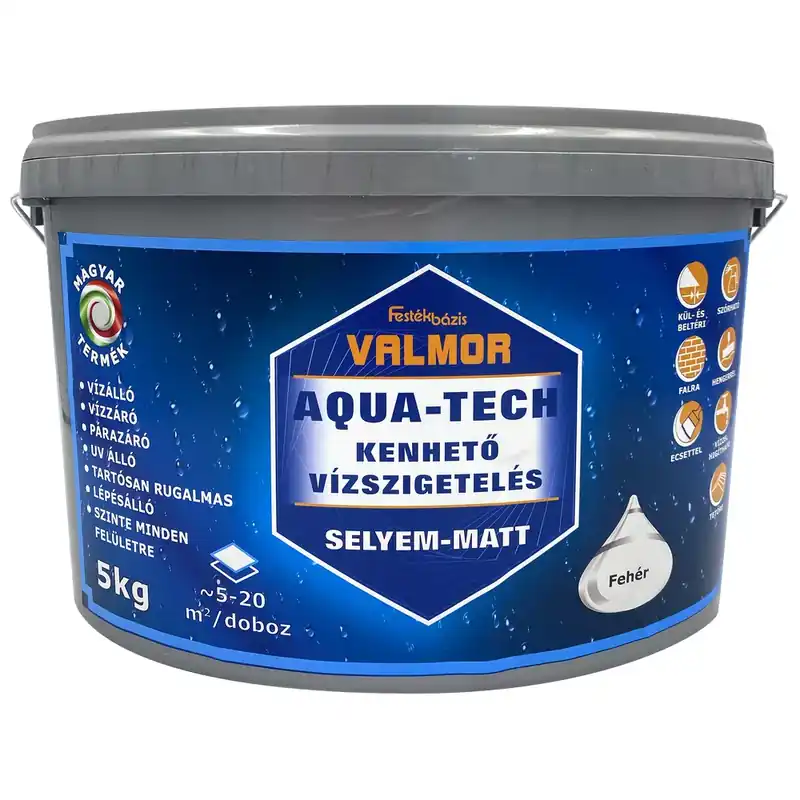 Valmor Aqua-tech Kenhető Vízszigetelés Fehér 5 Kg Legkelendőbb