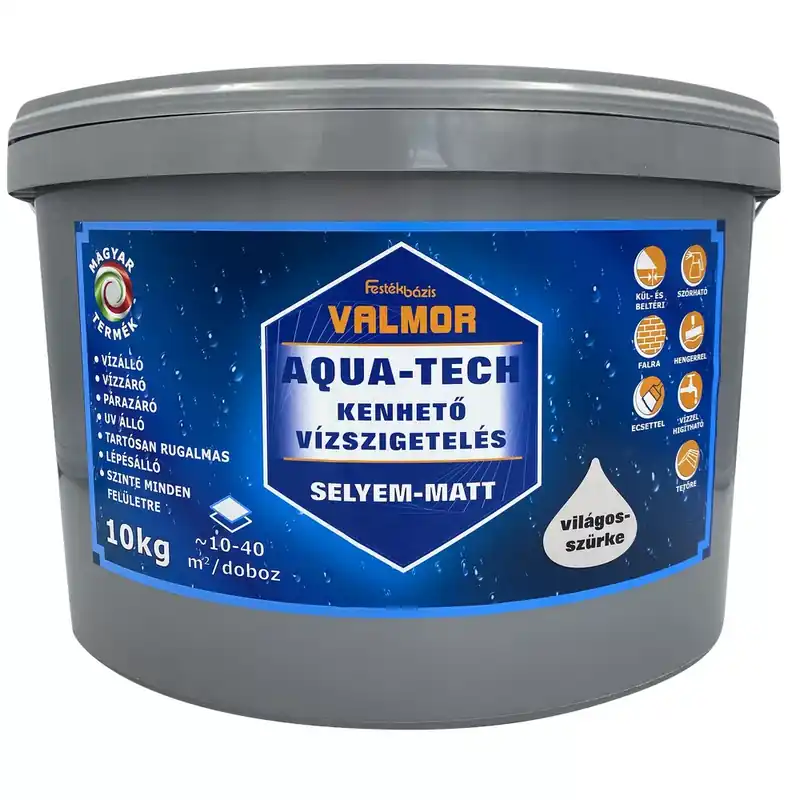 Rendeld meg most Valmor Aqua-tech Kenhető Vízszigetelés Világosszürke 10 Kg
