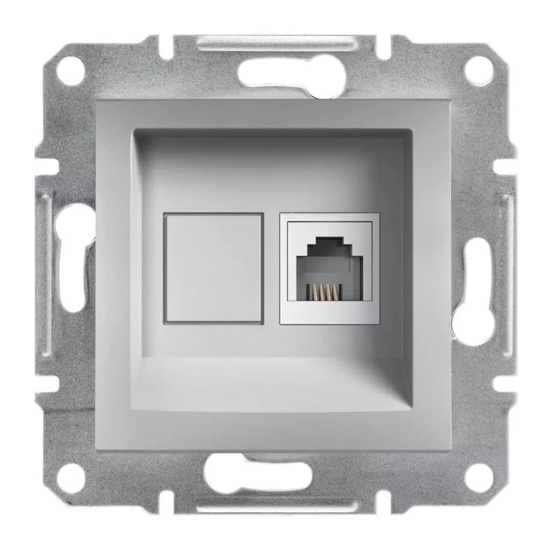 Schneider Electric ASFORA 1xRJ11 telefon aljzat, alumínium (EPH4100161) Akció