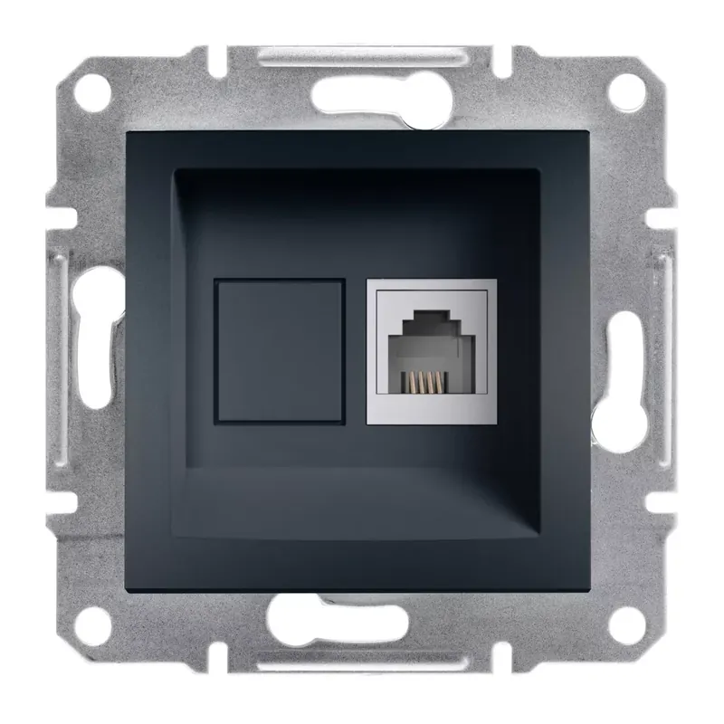 Schneider Electric ASFORA 1xRJ11 telefon aljzat, antracit (EPH4100171) Alacsony ár