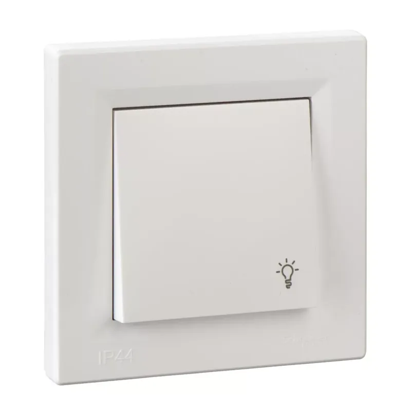 Árengedmény Schneider Electric ASFORA Egypólusú nyomó, lámpajel - IP44, fehér (EPH0900221)