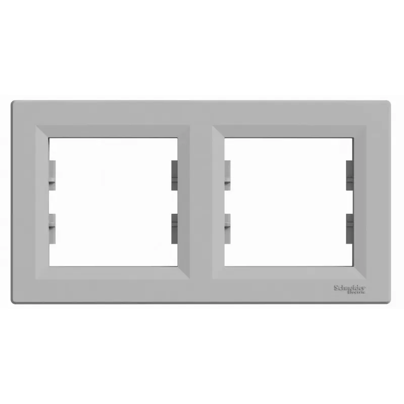 Outlet Schneider Electric ASFORA Kettes keret, vízszintes, alumínium (EPH5800261)