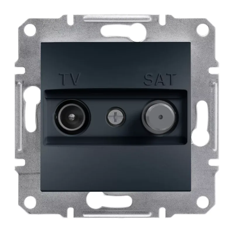 Schneider Electric ASFORA TV/SAT aljzat, végzáró, 1 dB, antracit (EPH3400171) Gyors szállítás