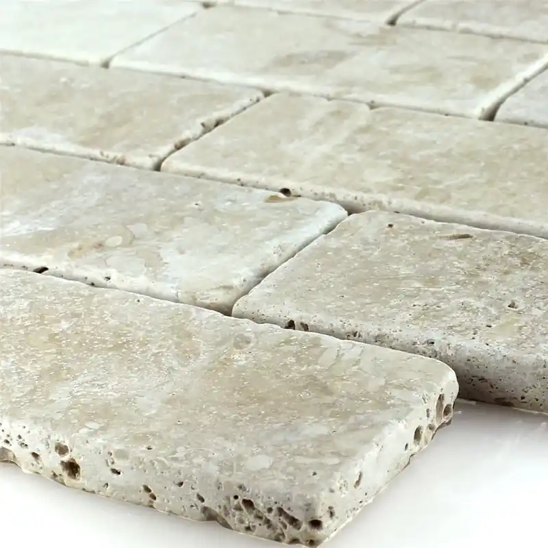Travertin Mozaik Csempe Bugio Chiaro Brick Vásárlói kedvenc