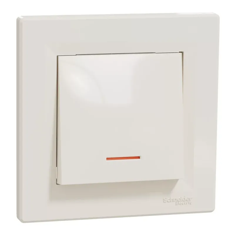 Ne maradj le Schneider Electric ASFORA Egypólusú kapcsoló, jelzőfényes, rugós bekötés, bézs (EPH1400123)