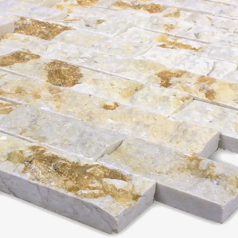 Mozaik Csempe Természetes Kő Brick Splitface 3D Bézs Legnépszerűbb