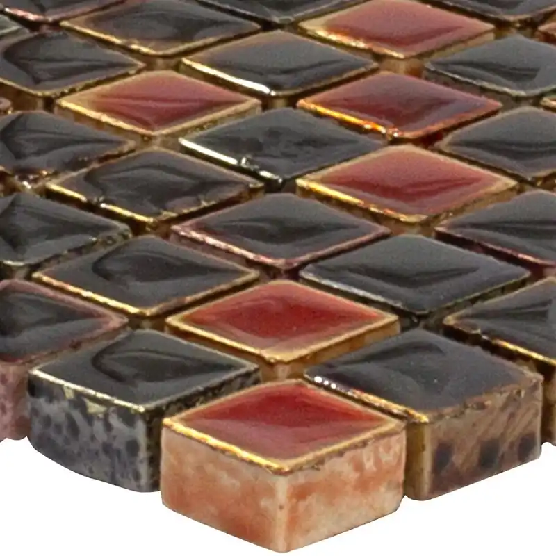 Végkiárusítás Természetes Kő Mozaik Csempe Firestone Piros Mix