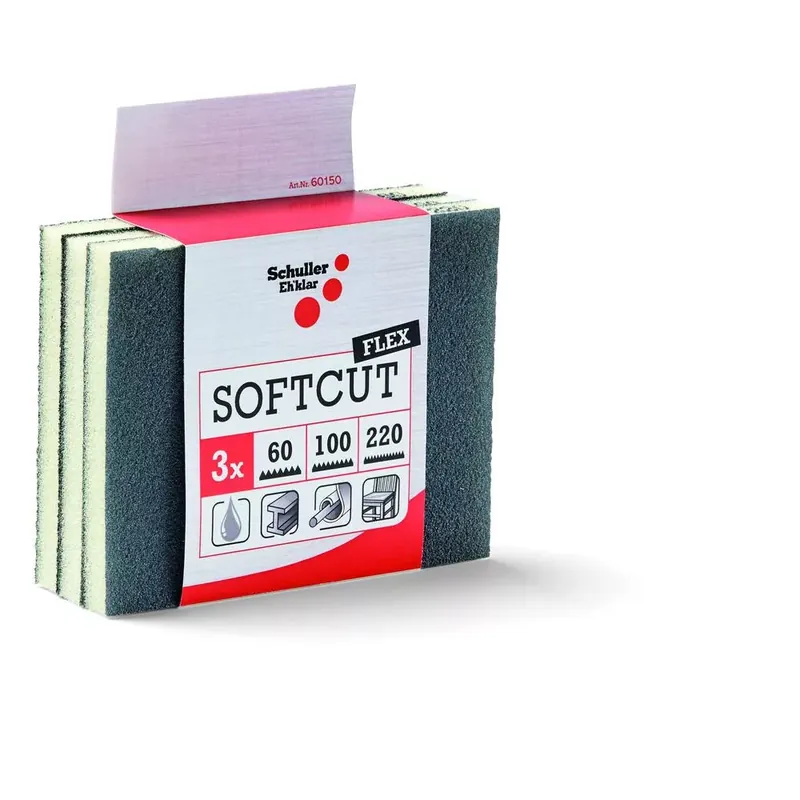 Szezonális akció Csiszolópárna 3db-os szett (60-100-220) Softcut Flex