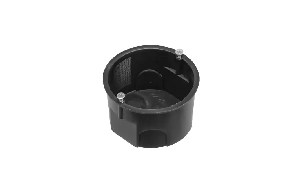 Műanyag szerelvénydoboz csavarokkal, fekete, 40mm, IP30 Prémium