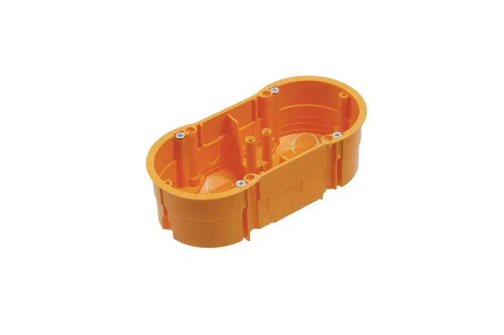 Bestseller Műanyag szerelvénydoboz csavarokkal, kettes, 45mm, IP30