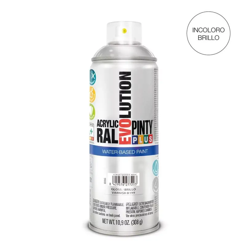 Pinty Plus Evolution Lakk vizes bázisú akril festék spray fényes 400ml RAL B199 Olcsó
