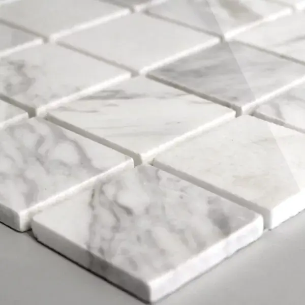 Mozaik Csempe Üveggolyó 48x48x8mm Fehér Csiszolt Olcsóbb