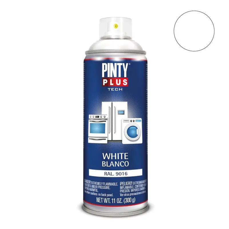 Háztartási javító spray fehér színben 400ml RAL 9016 Pinty Plus Tech Vedd meg online