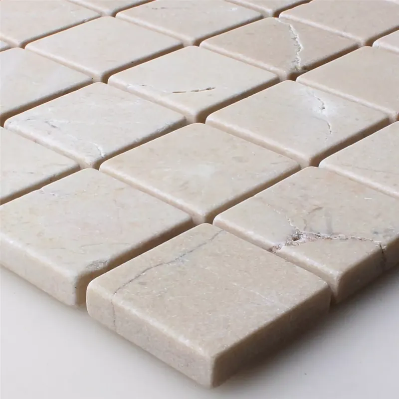 Mozaik Csempe Természetes Kő Üveggolyó Botticino Anticato 32x32x8mm Árengedmény