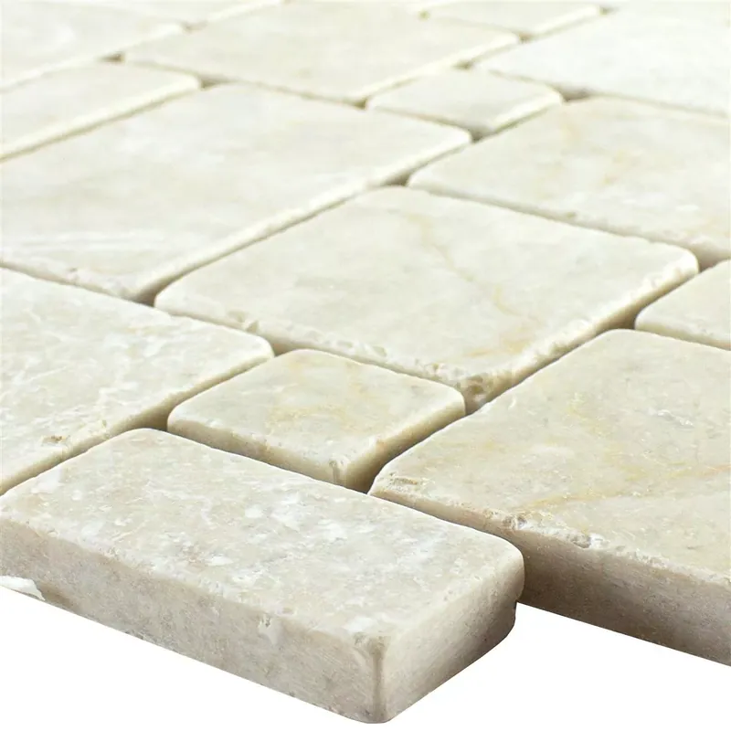 Természetes Kő Üveggolyó Mozaik Csempe Kilkenny Cream Utolsó esély