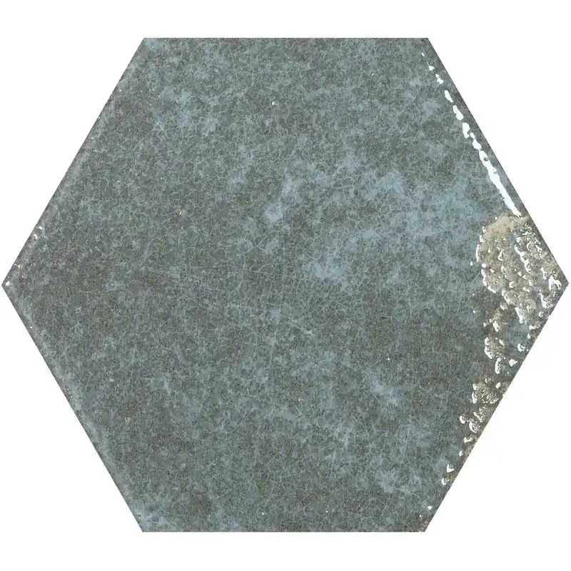Fali Csempe Lara Csillogó Hullámos 13x15cm Hatszög Szürke Népszerű