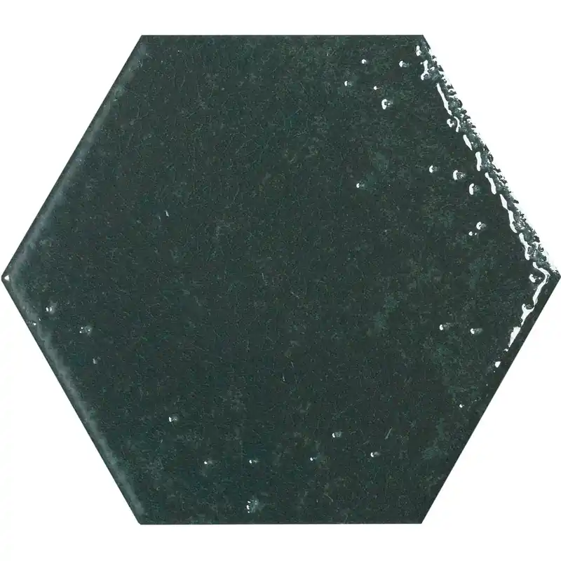 Fali Csempe Lara Csillogó Hullámos 13x15cm Hatszög Zöld Árcsökkenés