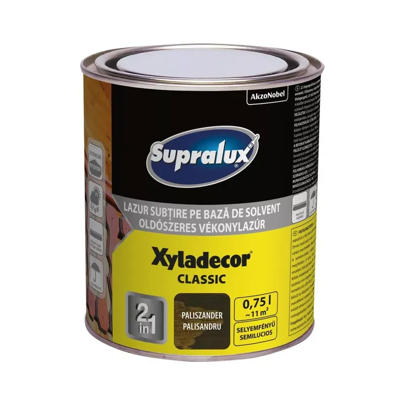 Supralux Xyladecor Classic oldószeres paliszander 0,75l vékonylazúr Nézd meg most