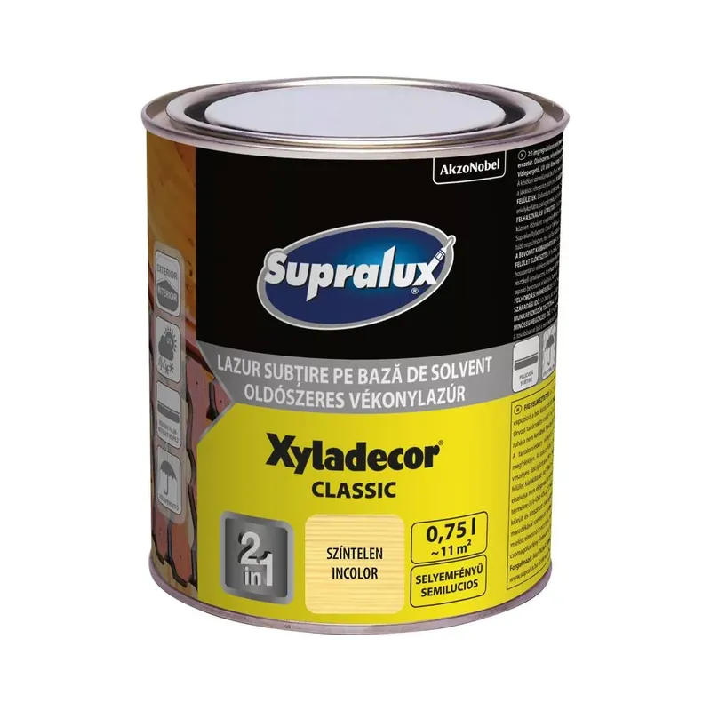 Bestseller Supralux Xyladecor Classic oldószeres színtelen 0,75l vékonylazúr