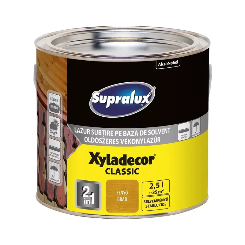 Expressz szállítás Supralux Xyladecor Classic oldószeres fenyő 2,5l vékonylazúr