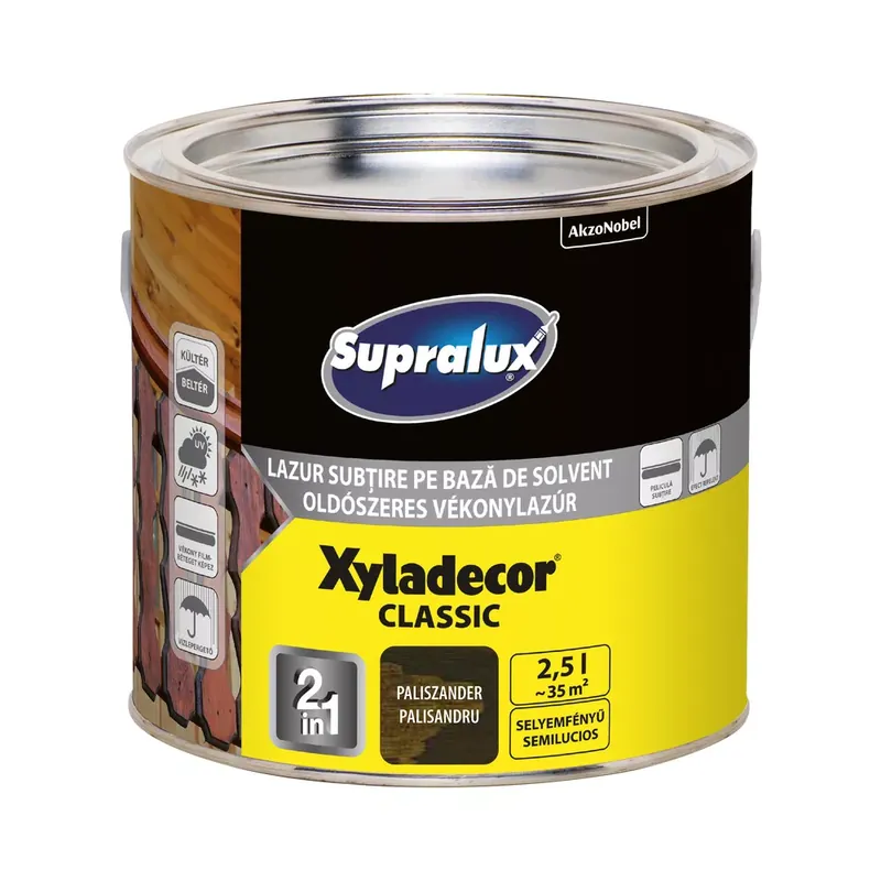 Supralux Xyladecor Classic oldószeres paliszander 2,5l vékonylazúr Vásárlói kedvenc