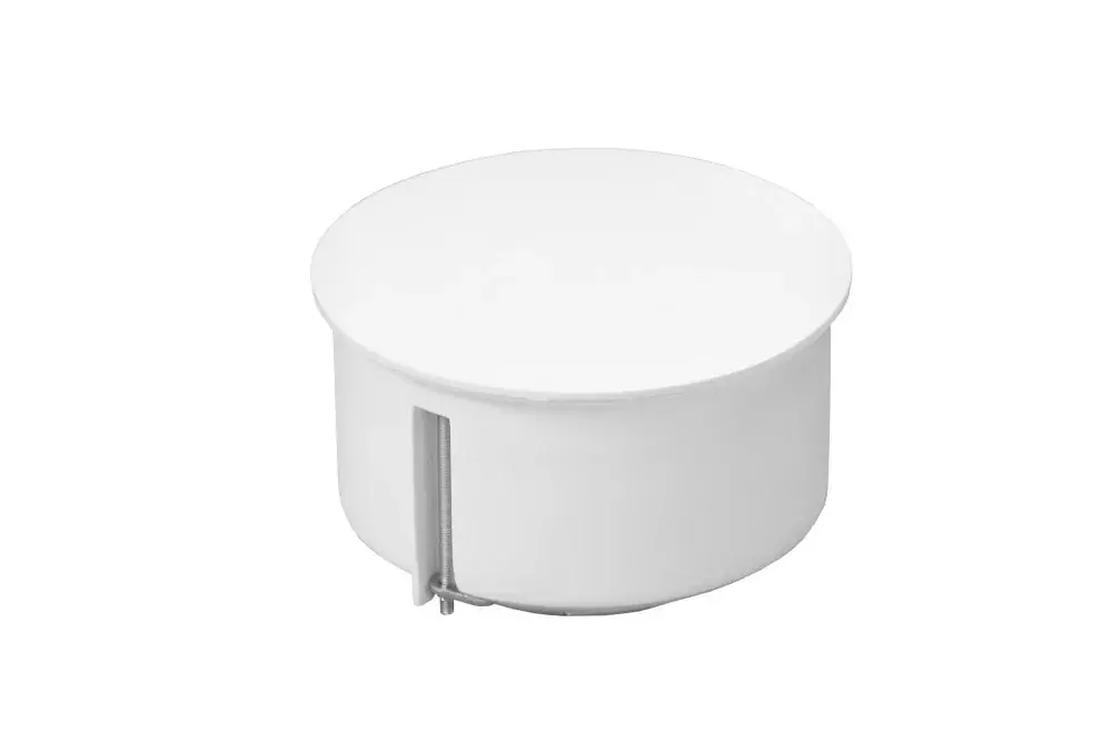 Gipszkarton szerelvénydoboz fedéllel, kör alakú, PO70, fehér, 45mm, IP30 Gyors kiszállítás