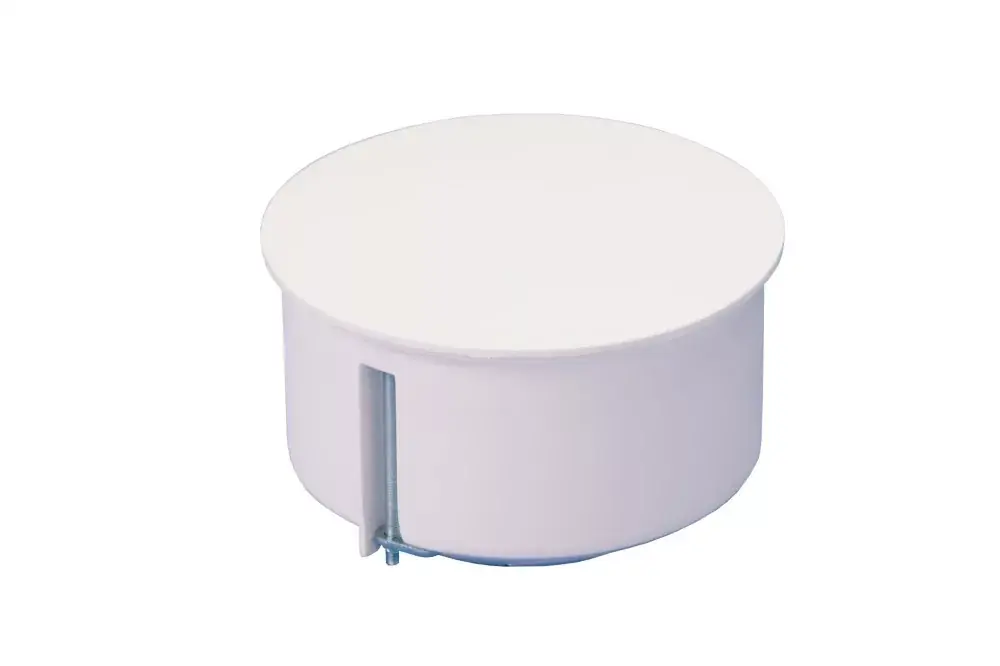 Gipszkarton szerelvénydoboz fedéllel, kör alakú, PO80, fehér, 50mm, IP30 Árcsökkenés