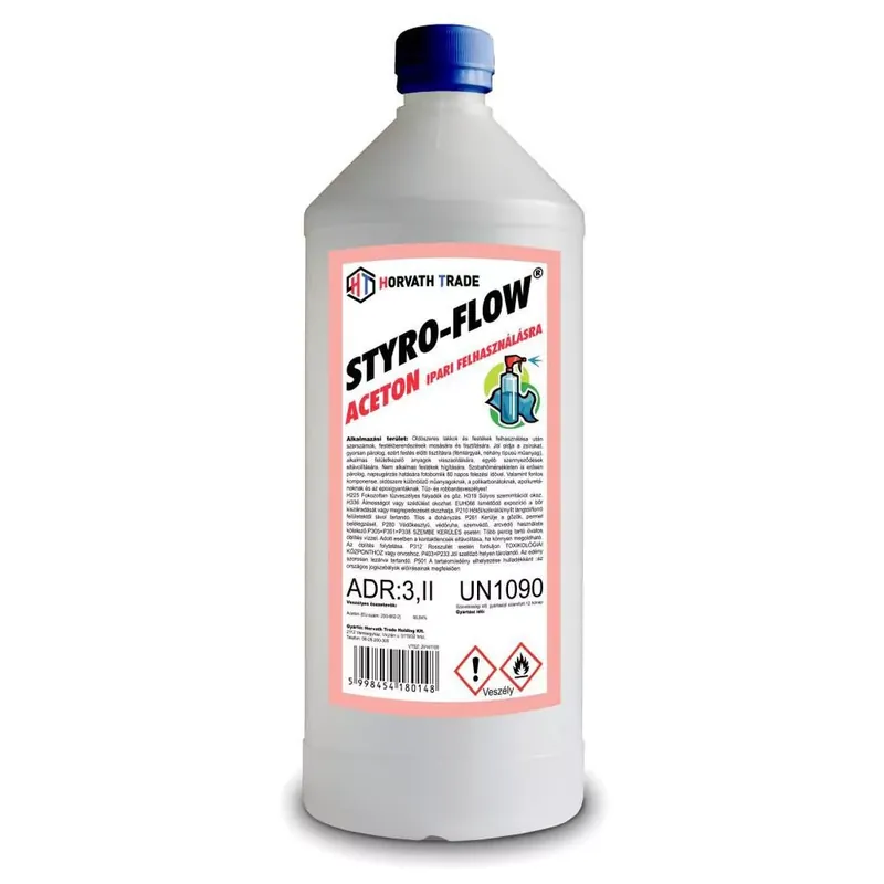 Olcsóbb Styro-Flow Aceton Ipari felhasználásra választható kiszerelésben