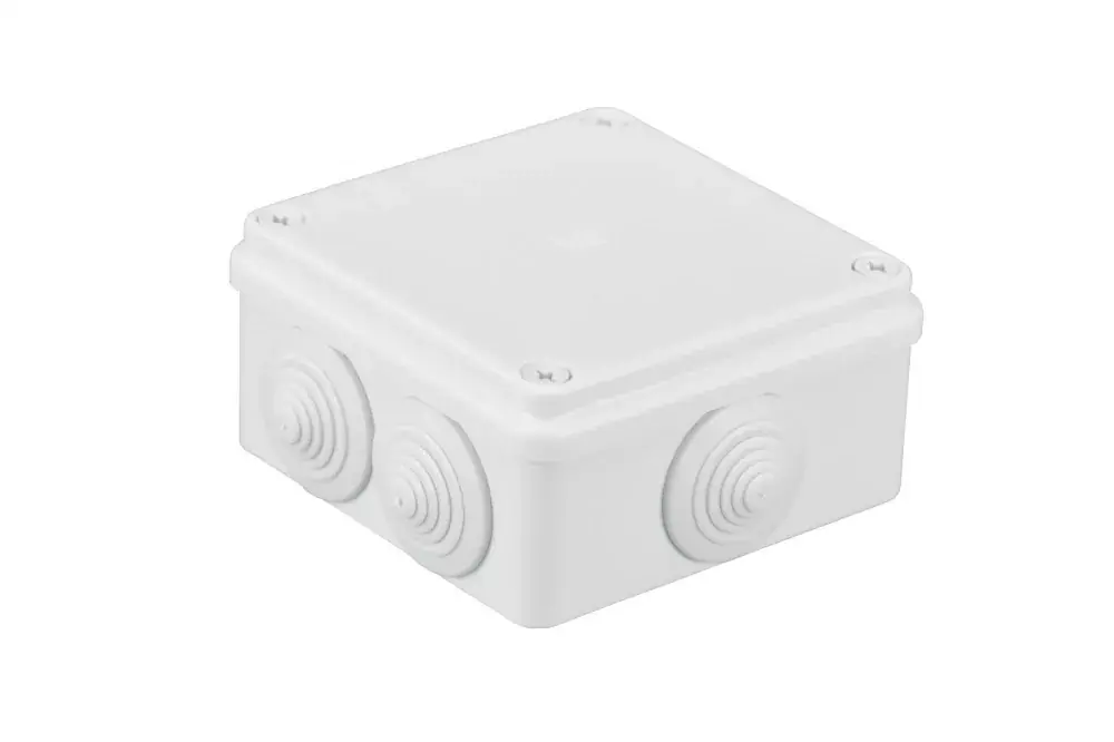 Kötődoboz, 6 gumi bevezetővel, fehér, 100x100x50mm, IP65 Vedd meg online
