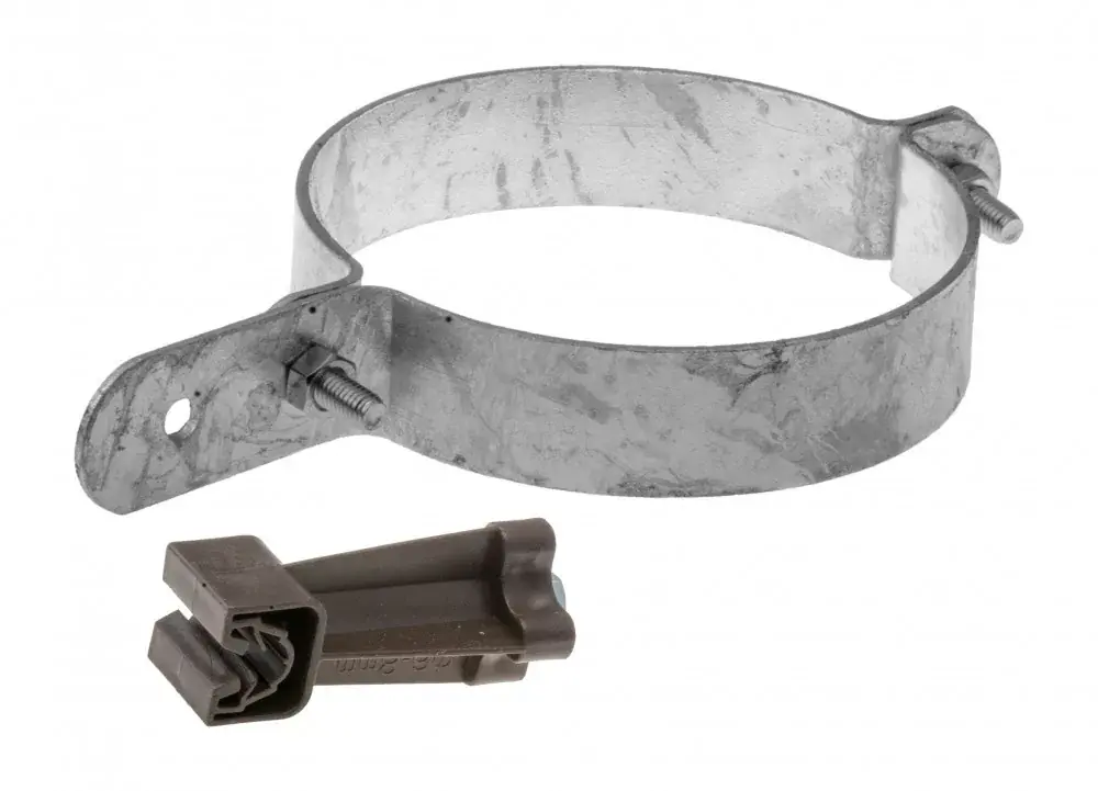 Kedvezmény Ereszcsatorna tartó átmérő=100mm, Horganyzott