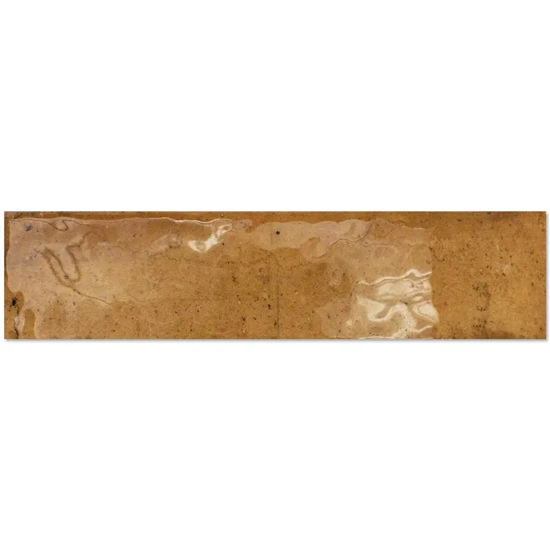 Gyors szállítás Fali Csempe Kiowa Csillogó Hullámos Okker 6x25cm