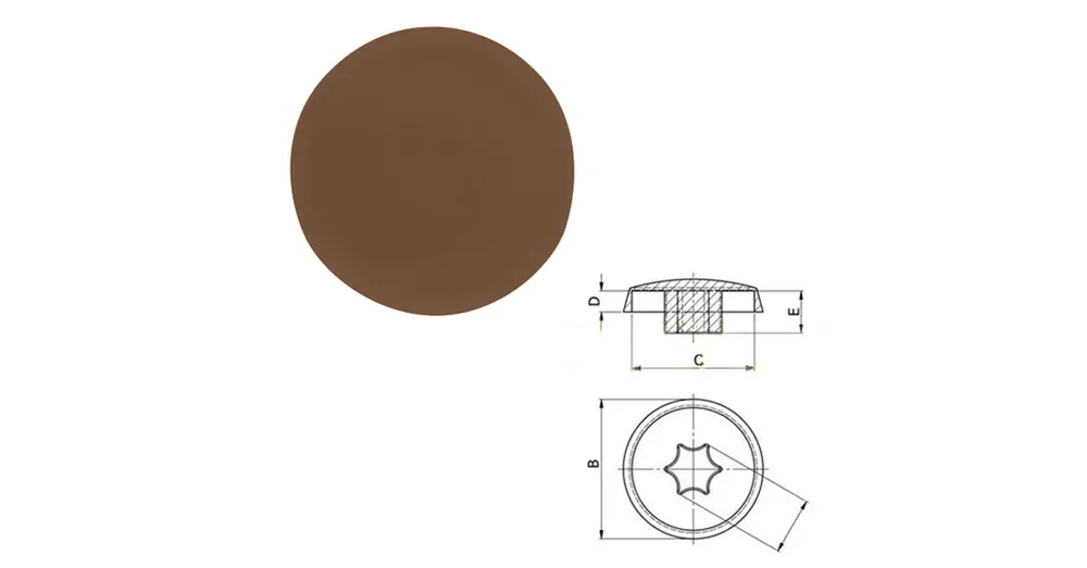 TAKARÓSAPKA TORX-30 BARNA TOKRÖGZÍTŐ FALCSAVARHOZ IMPORT 100DB/CSOMAG Kihagyhatatlan ajánlat