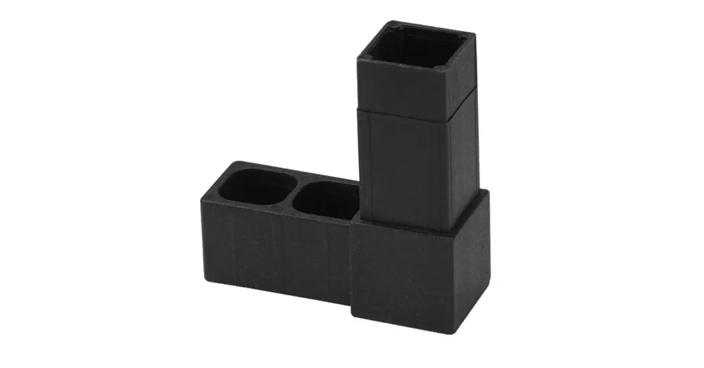 Kedvezményes ár ZÁRTSZELVÉNY ÖSSZEKÖTŐ 20/20 2D MŰAG FEKETE SAROK 1-1.5 FAL VKF 51.0153.1