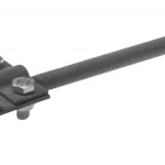 Villámvédelmi vezetékfeszítő vas, 220mm, M12 csavar, (4xM8-as csavarral rögzíthető), (vezeték átmérő 8,10mm) Gyors szállítás