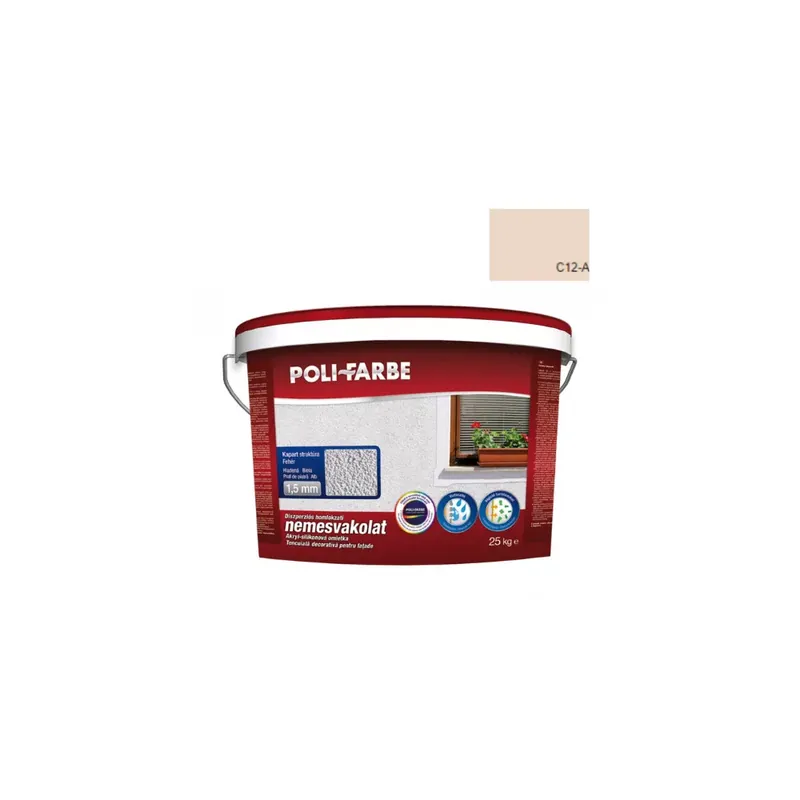 Nemesvakolat kapart 1,5 mm 25 kg C12-A Poli-Farbe Legnépszerűbb