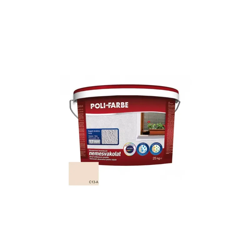 Nemesvakolat kapart 1,5 mm 25 kg C13-A Poli-Farbe Biztonságos vásárlás